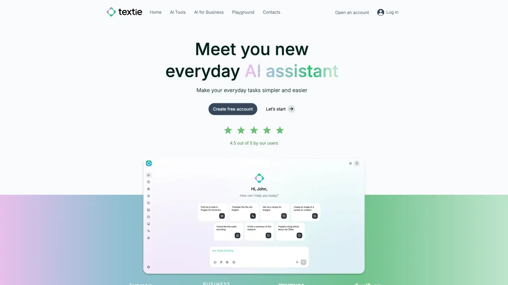 Textie AI 官网截图