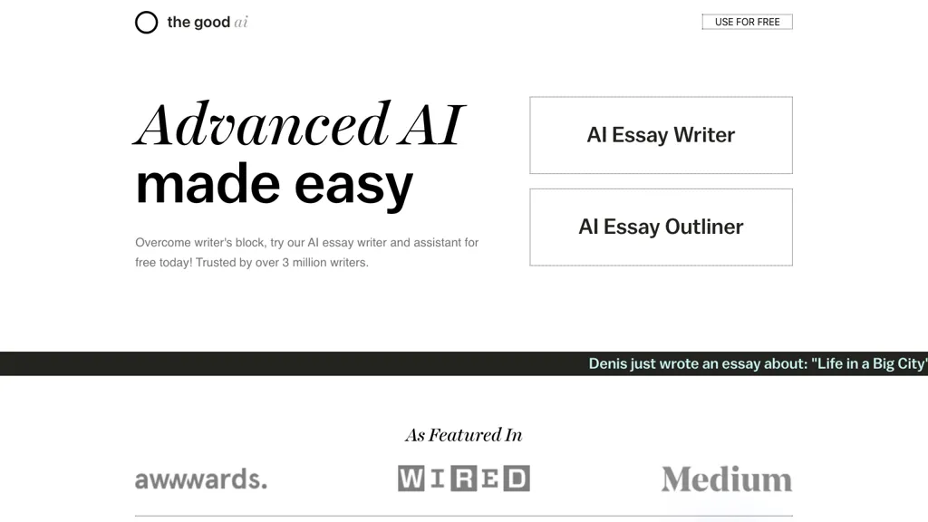 The-good-AI 官网截图