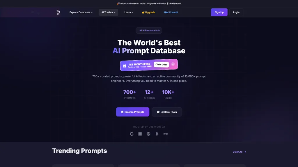 The Prompt Index 官网截图