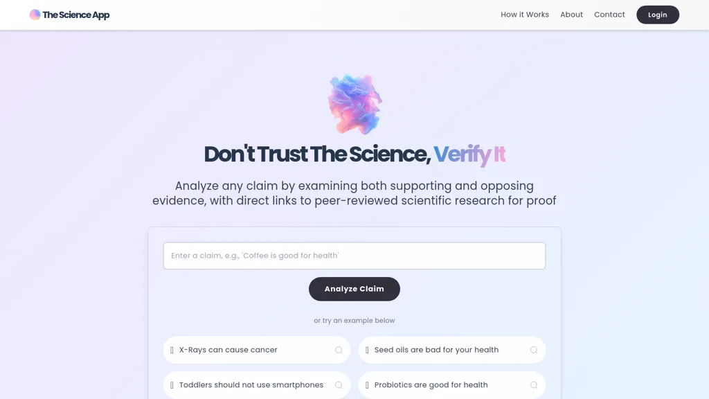 The Science App 官网截图