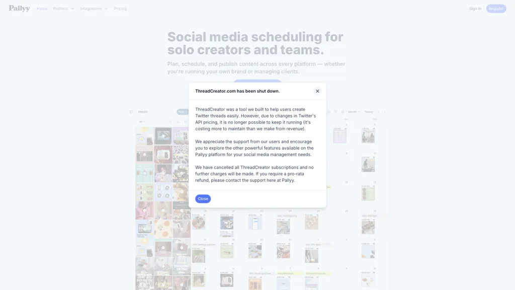 Threadcreator image caption generator 工具截图