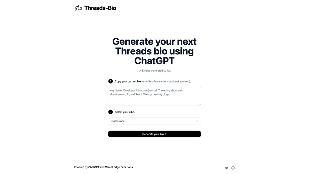 Threads Bio 官网截图