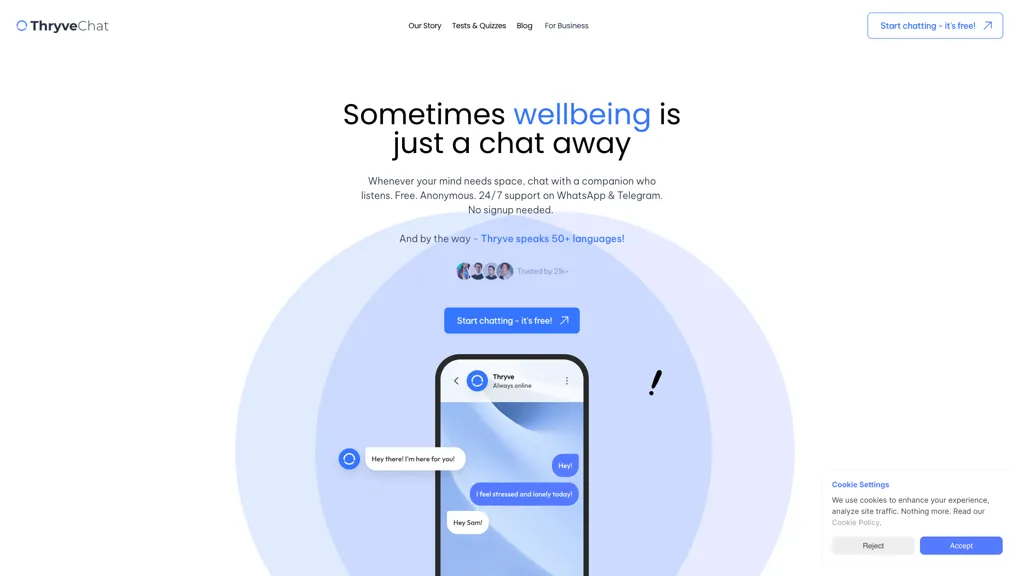 Thryve chat 工具截图