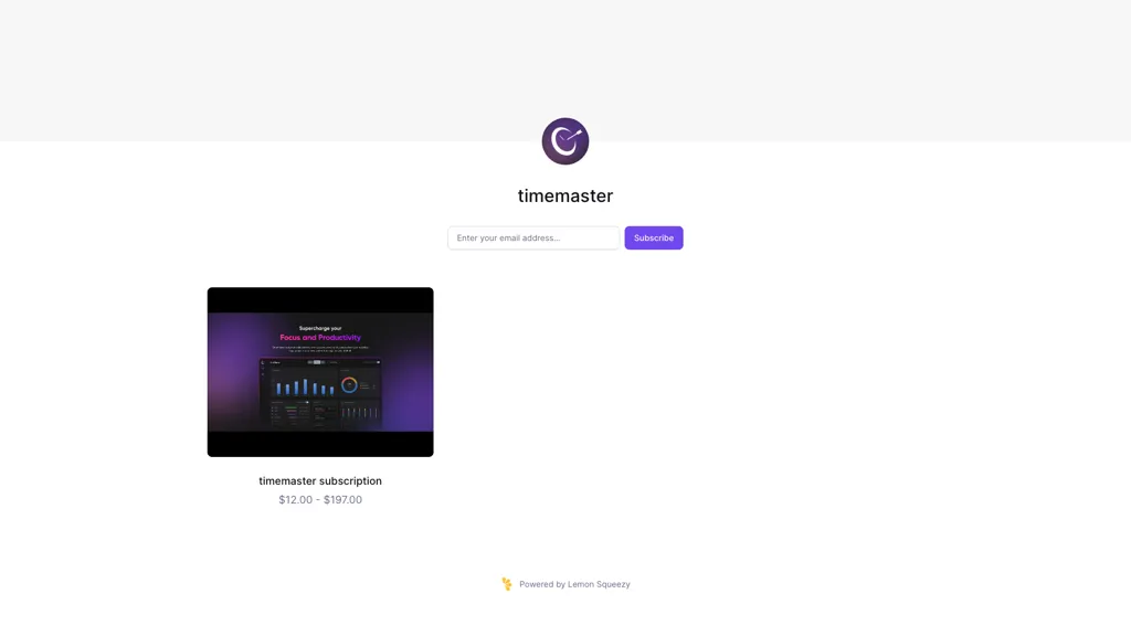 TimeMaster 官网截图