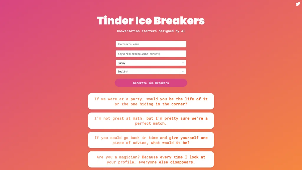 Tinder Ice Breakers 工具截图