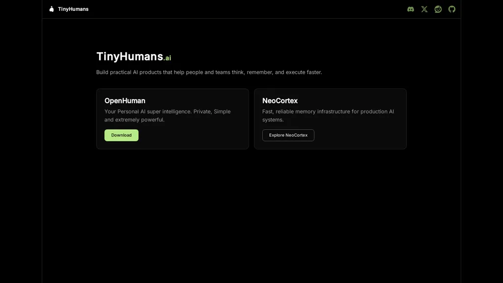 TinyHumans 工具截图