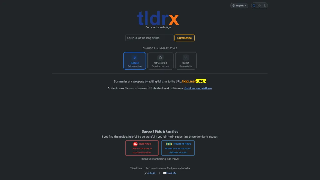 TLDRX 工具截图