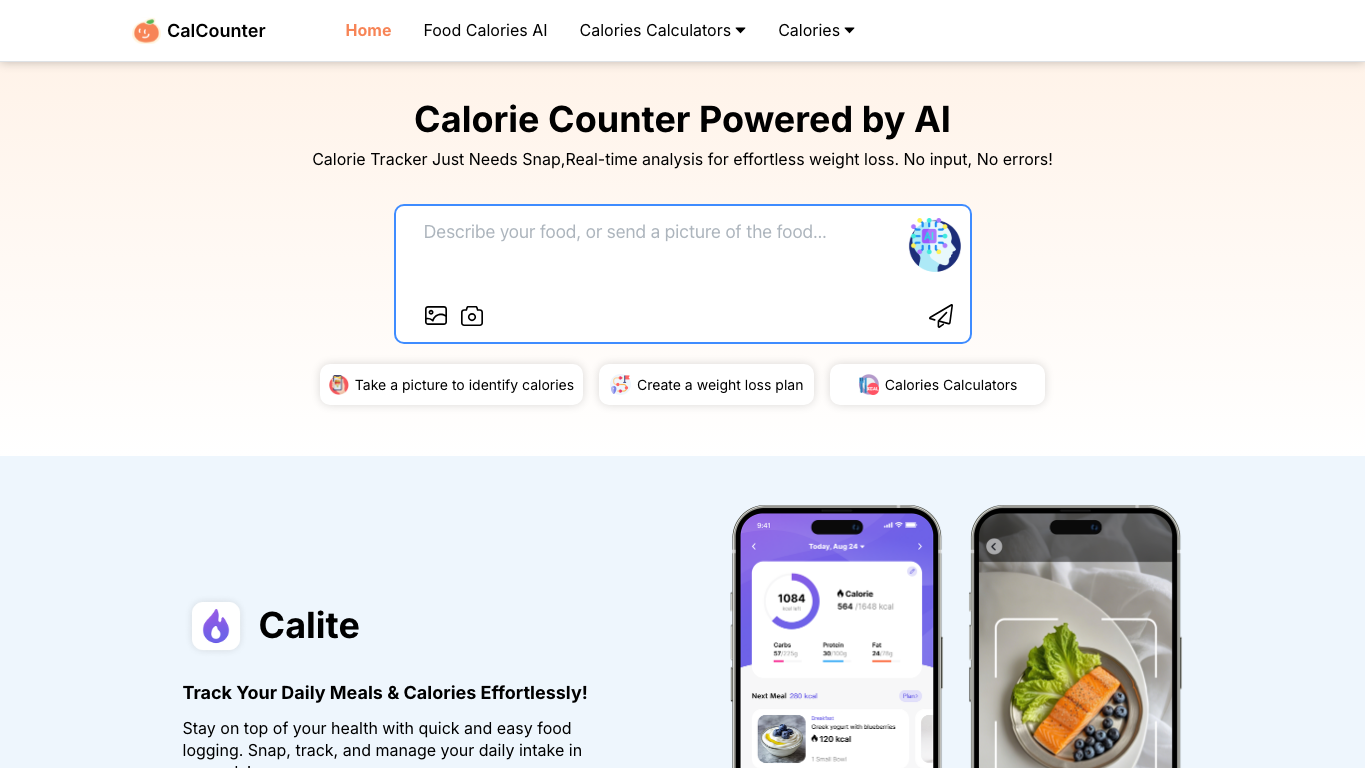 Calorie AI 工具截图