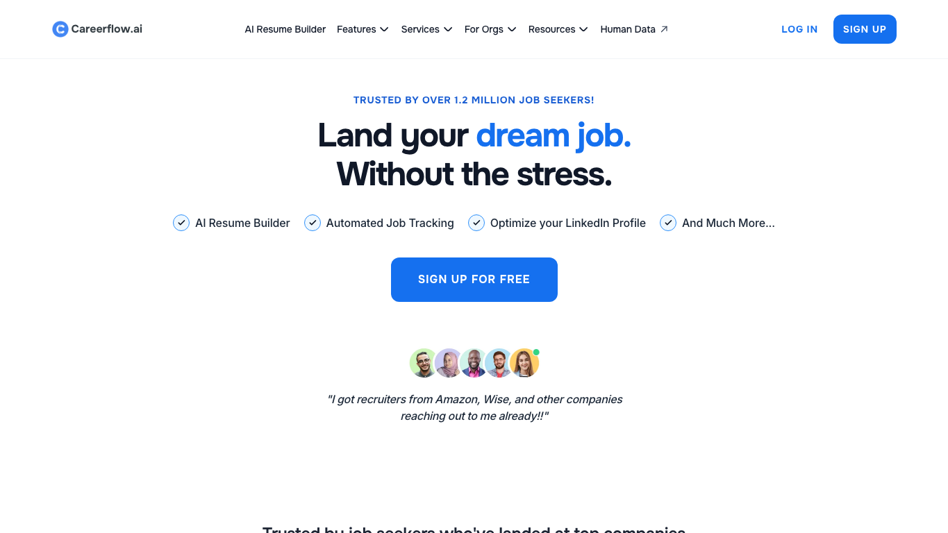 Careerflow.ai 工具截图