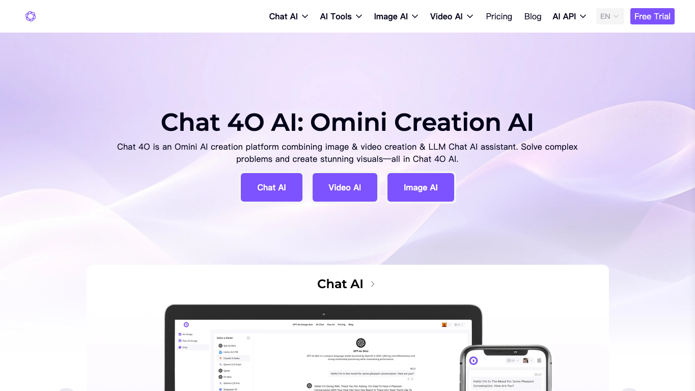 chat4o.ai 官网截图