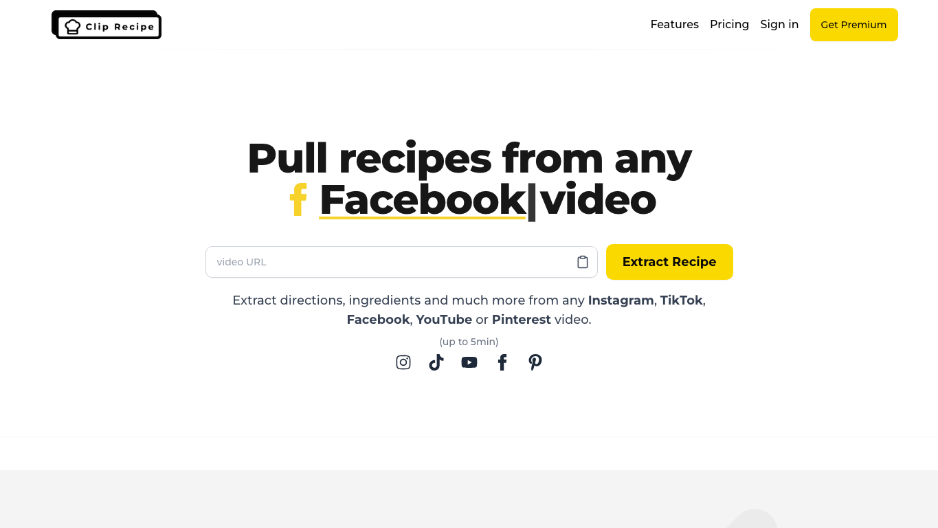 Clip Recipe 官网截图