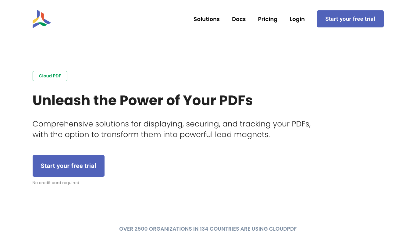 CloudPDF 官网截图