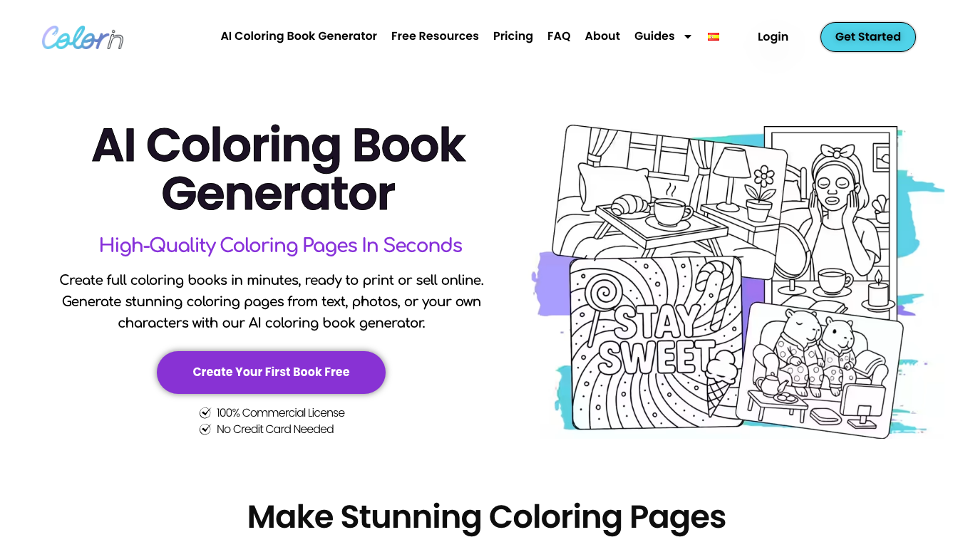 Colorin AI 官网截图