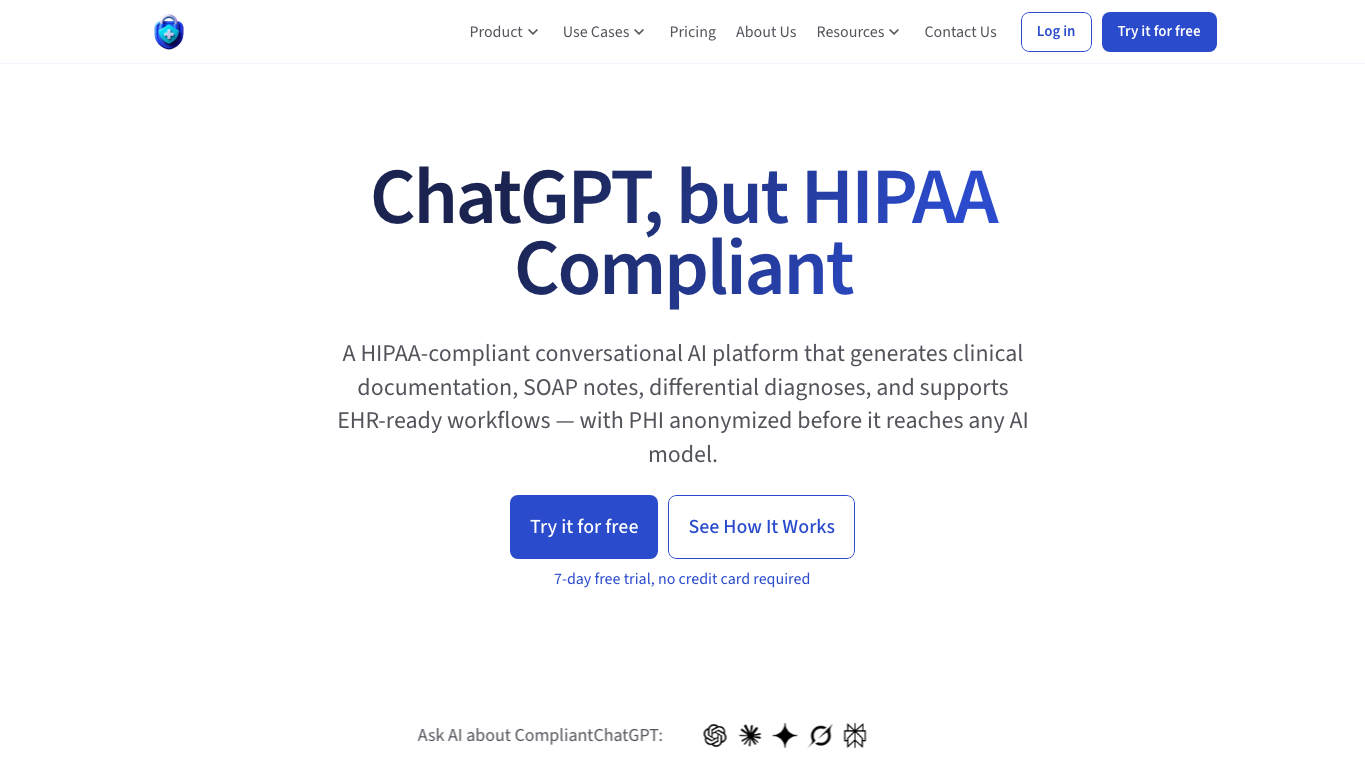 CompliantChatGPT 官网截图