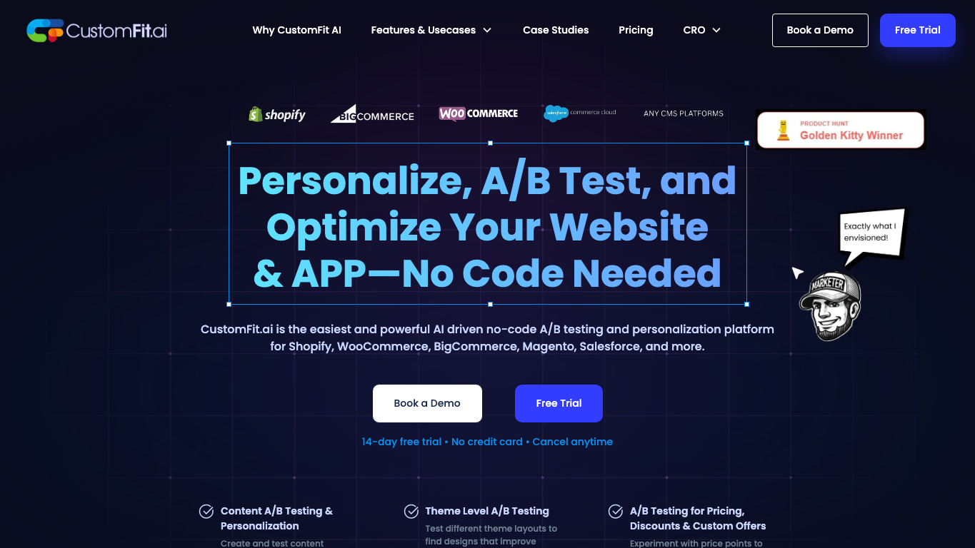 CustomFit.ai 2.0 官网截图