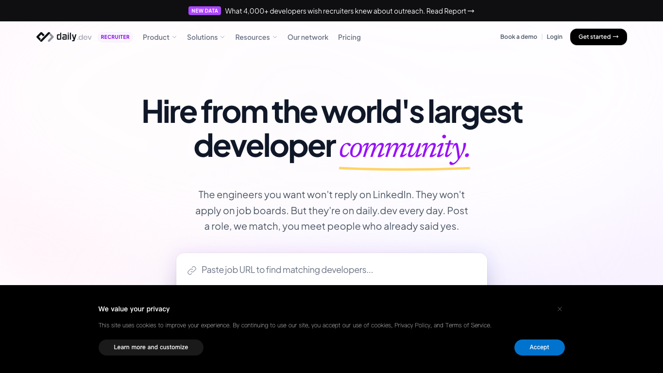 daily.dev Recruiter 官网截图