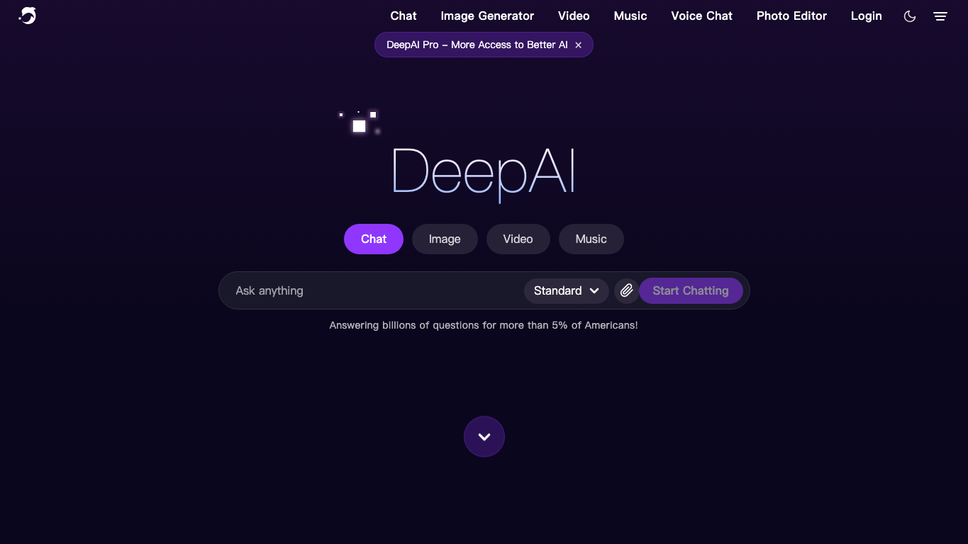 DeepAI 官网截图