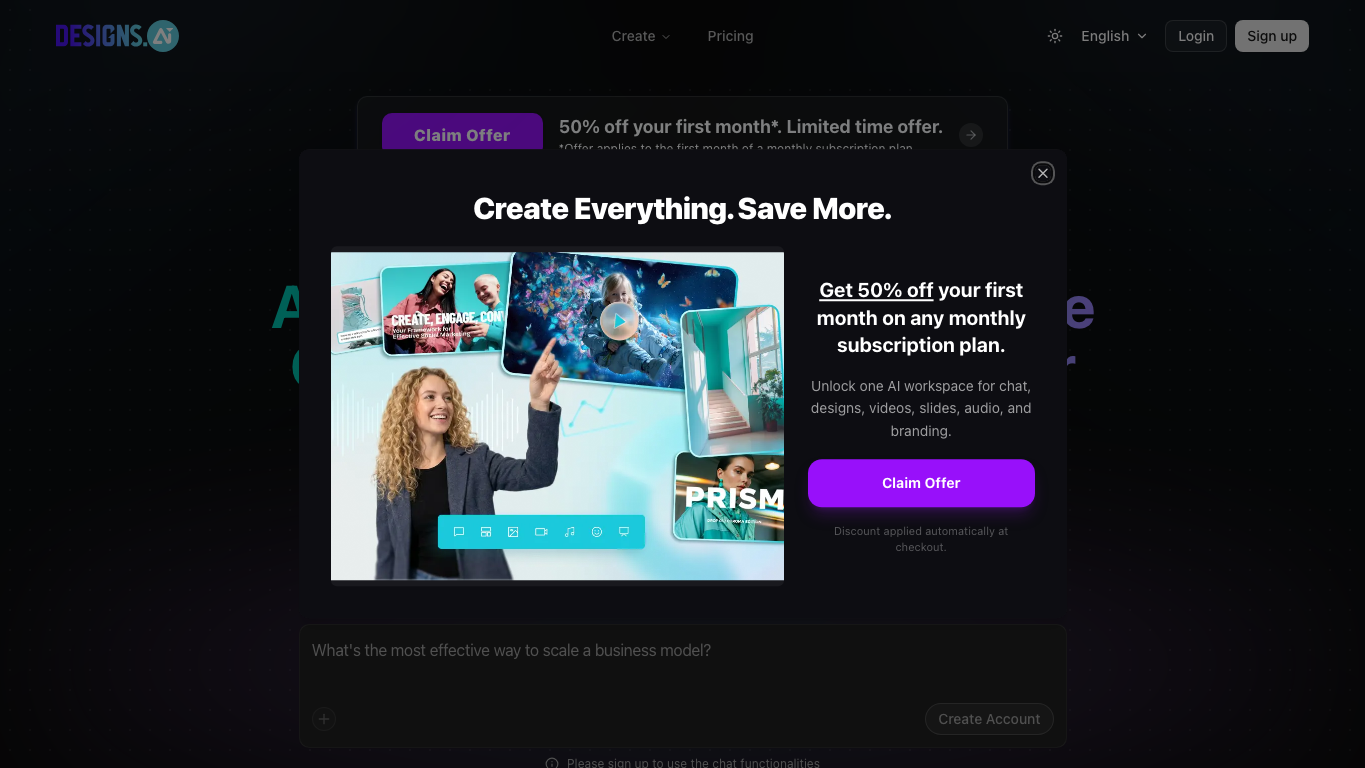 Designs.AI 工具截图