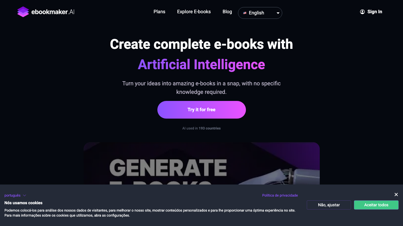 ebookmaker.ai 官网截图