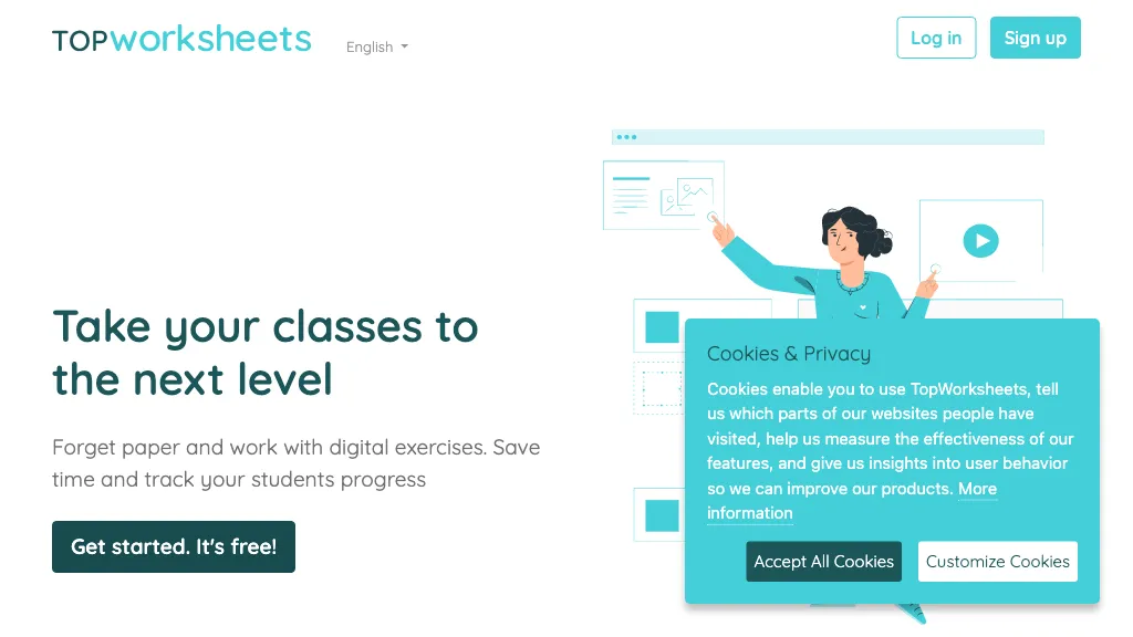 TopWorksheets 官网截图