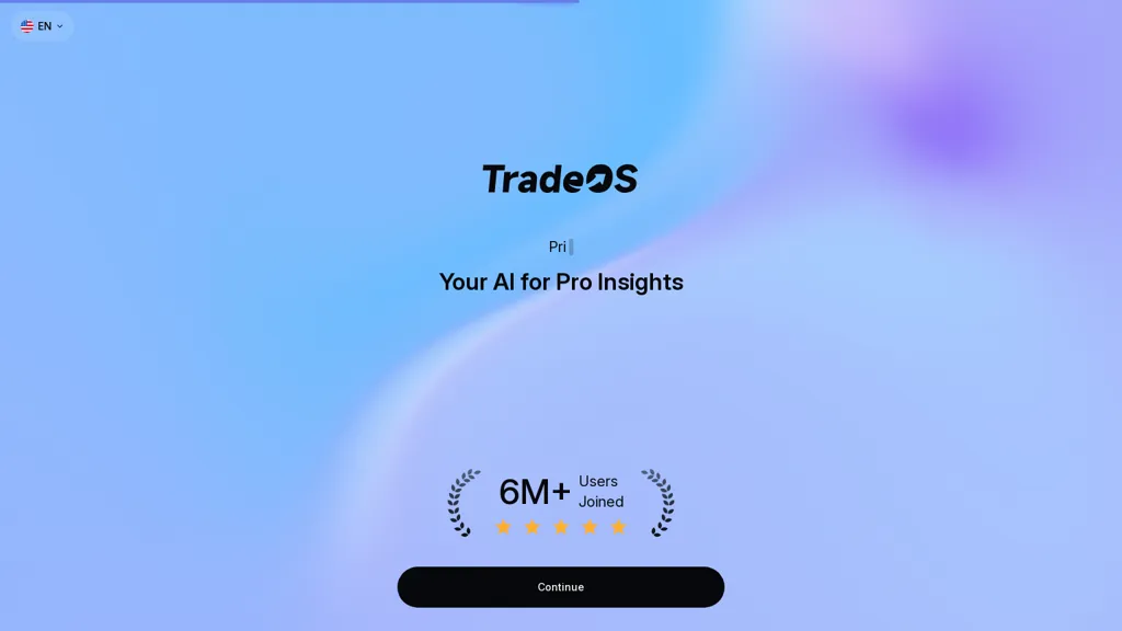 TradeOS AI 官网截图