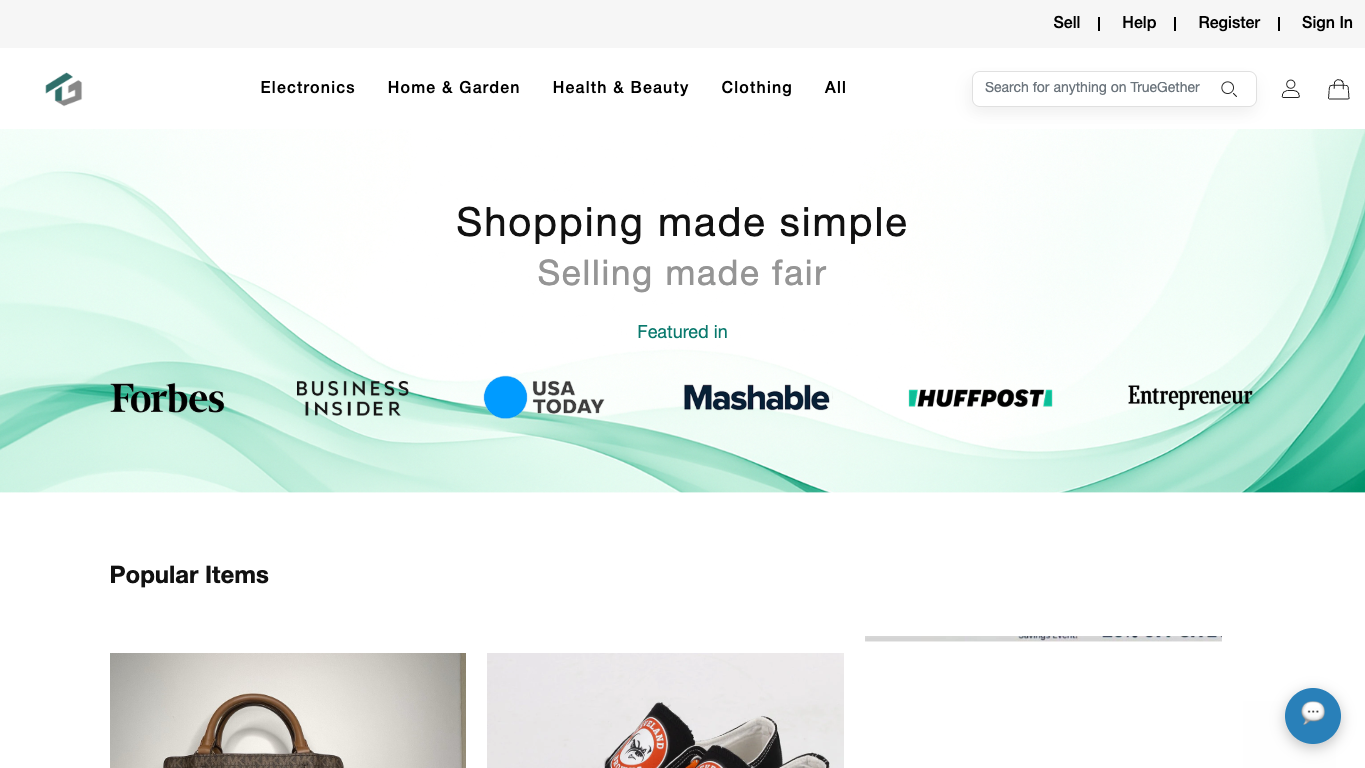 TrueGether 官网截图