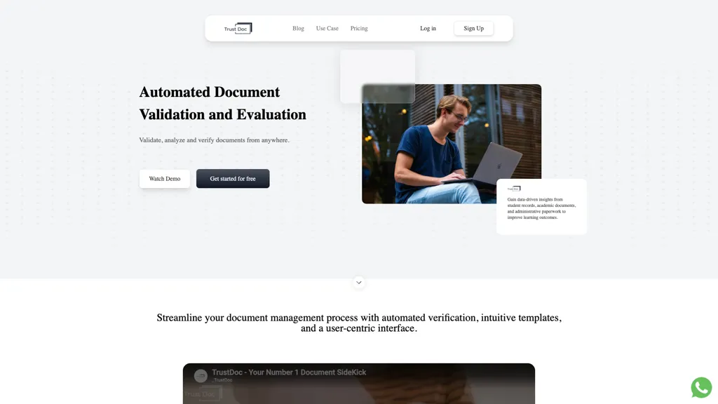 TrustDoc 官网截图