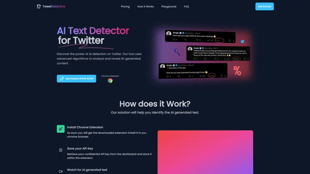 TweetDetective 官网截图