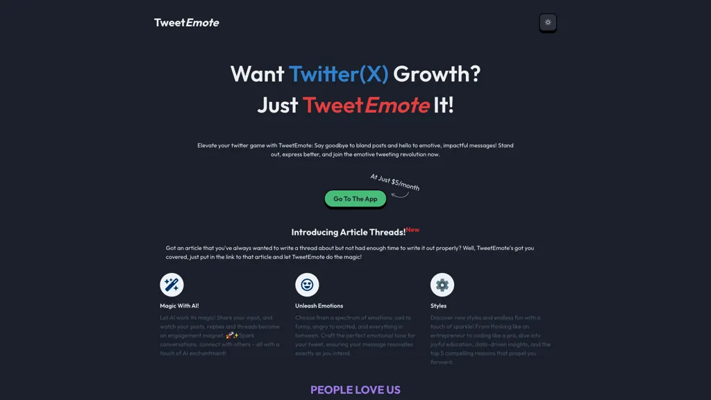 TweetEmote 官网截图