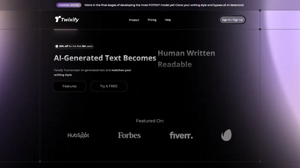 Twixify 官网截图