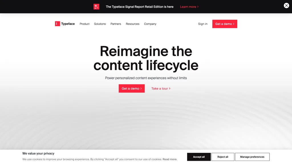 Typeface 官网截图