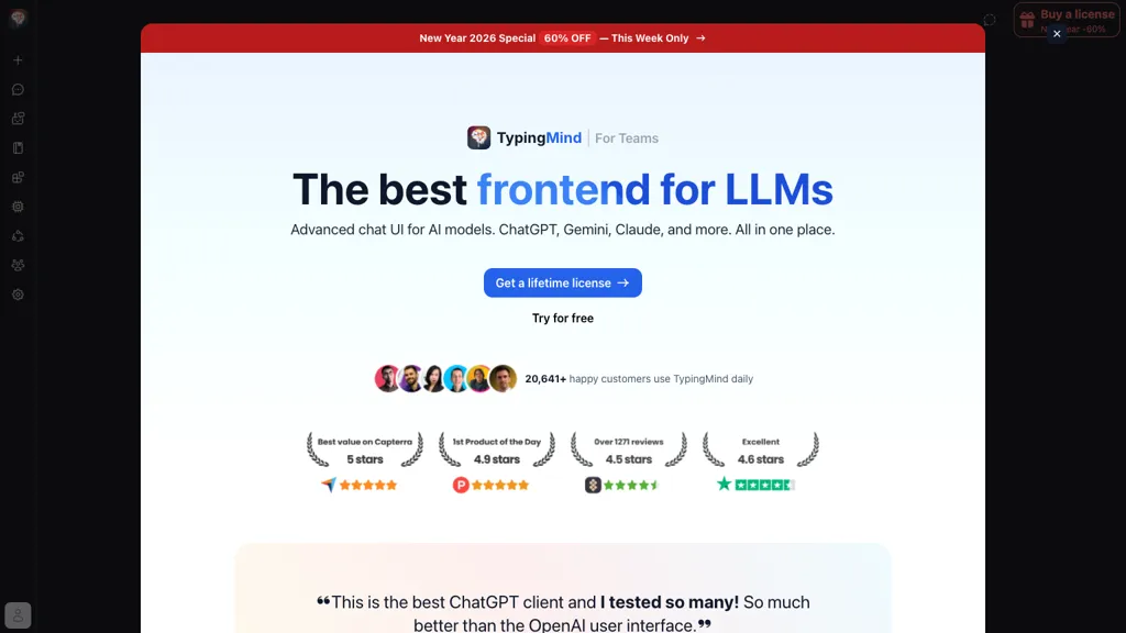 TypingMind 官网截图