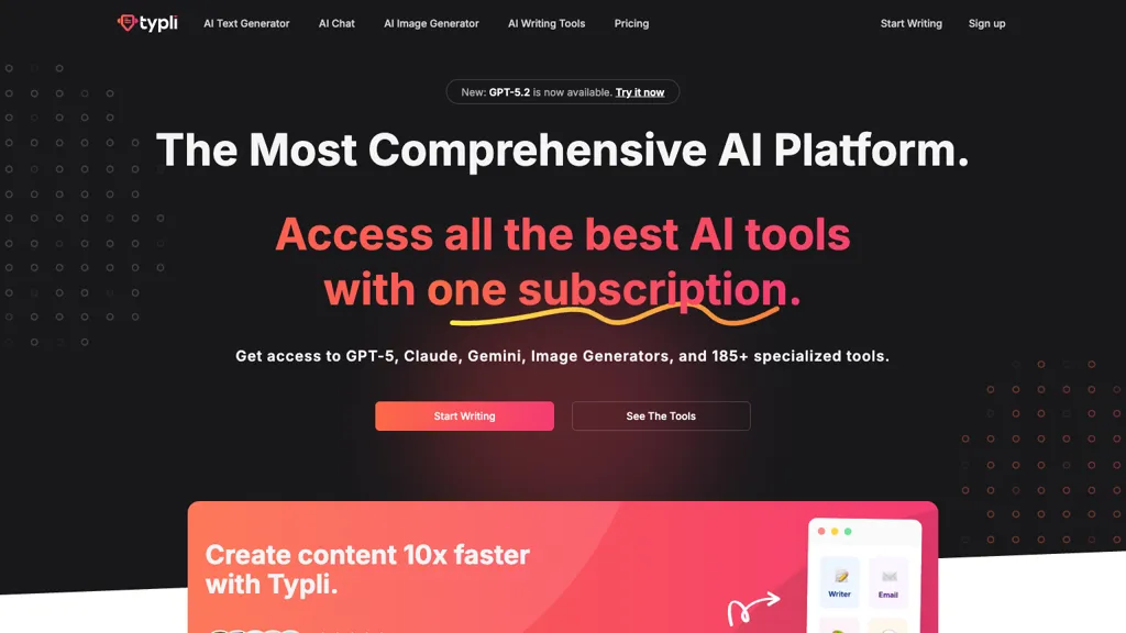 Typli.ai 官网截图