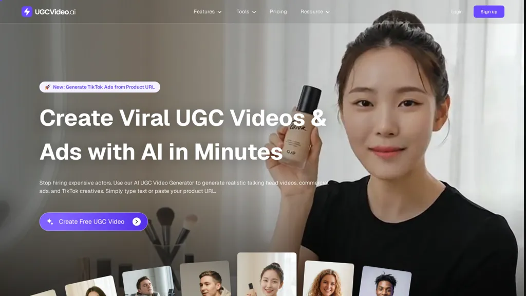 UGCVideo.ai 官网截图