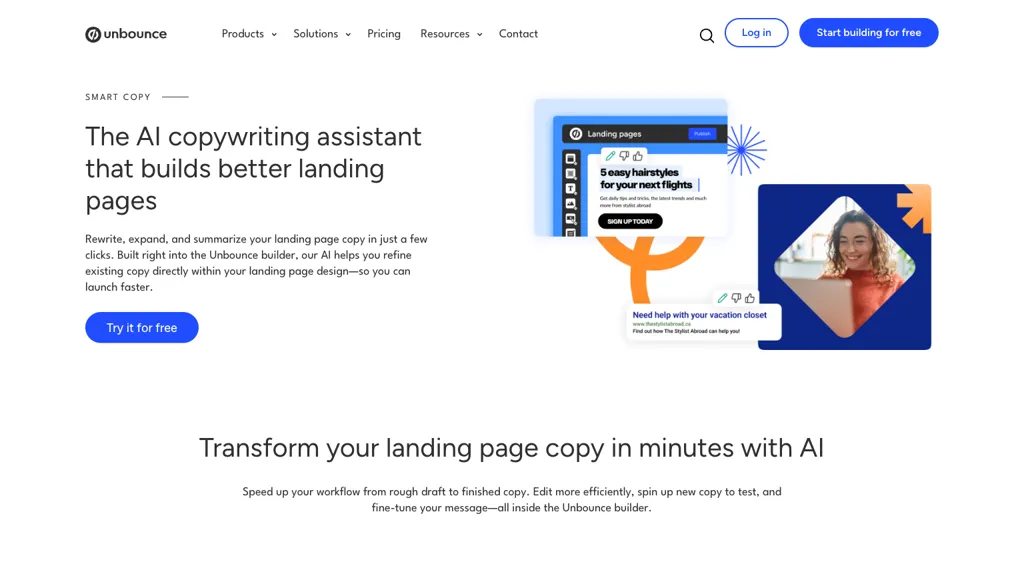 unbounce 官网截图