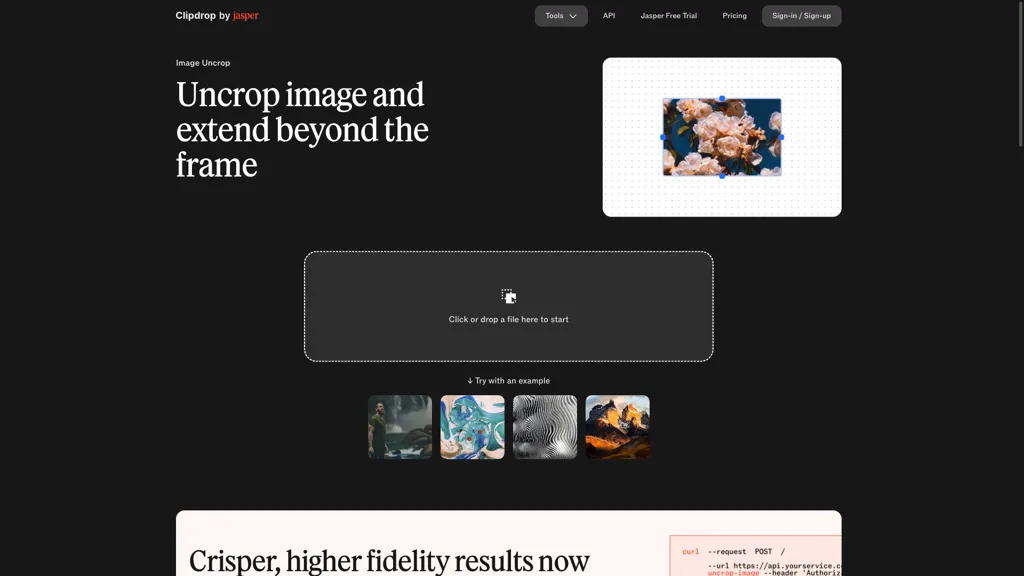 Uncrop 官网截图