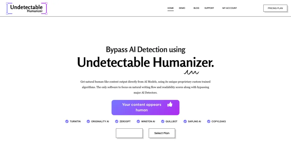 Undetectable AI Humanizer 工具截图