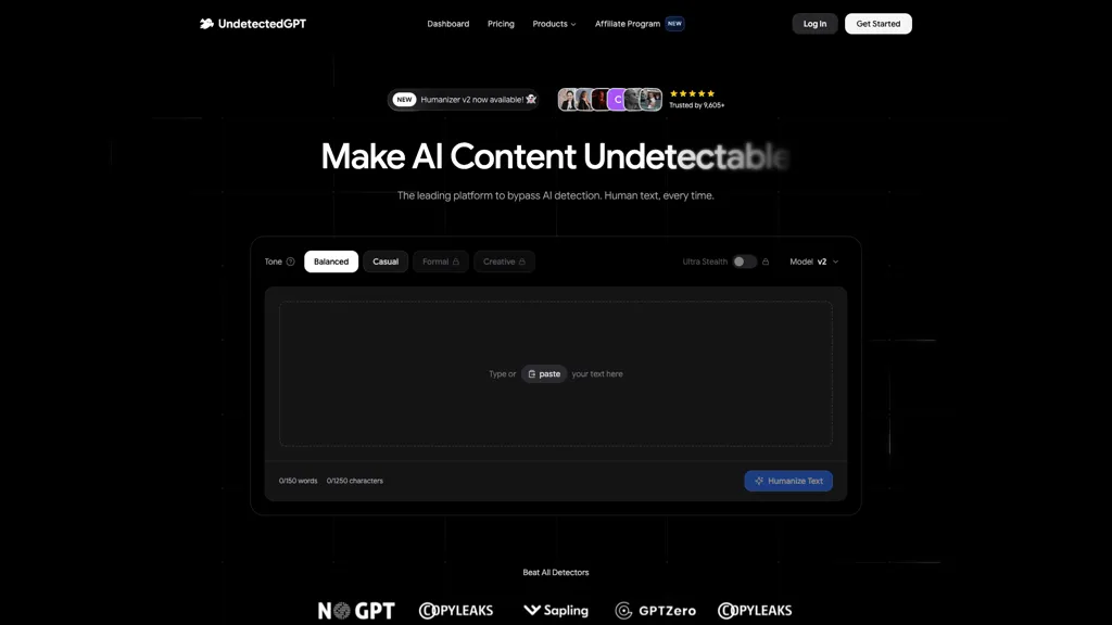 UndetectedGPT 官网截图