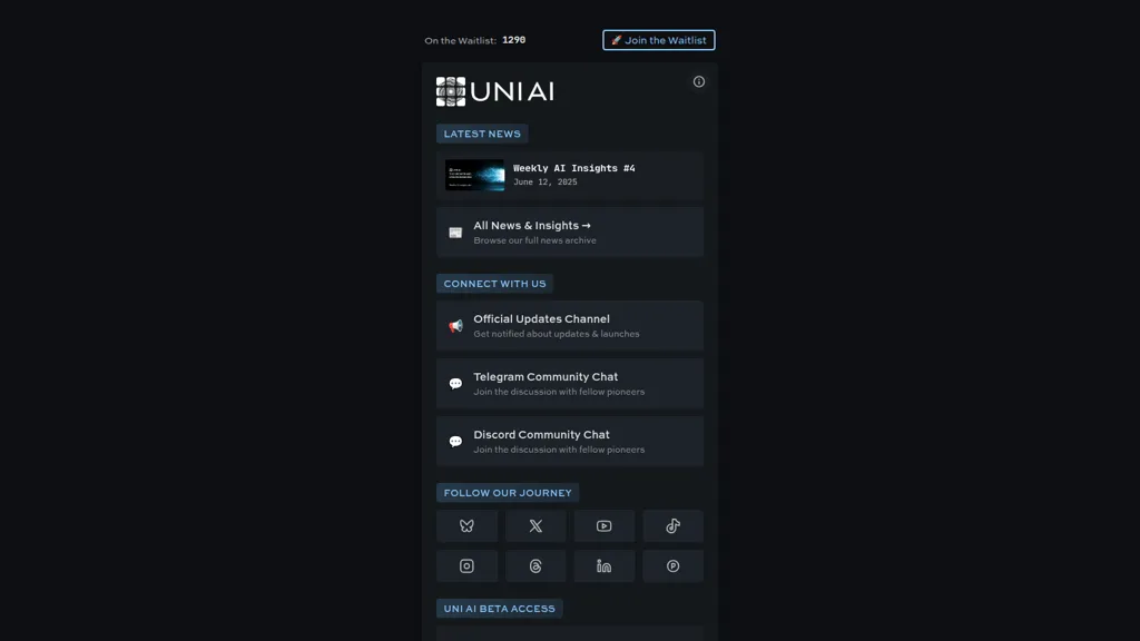 UNI AI 工具截图