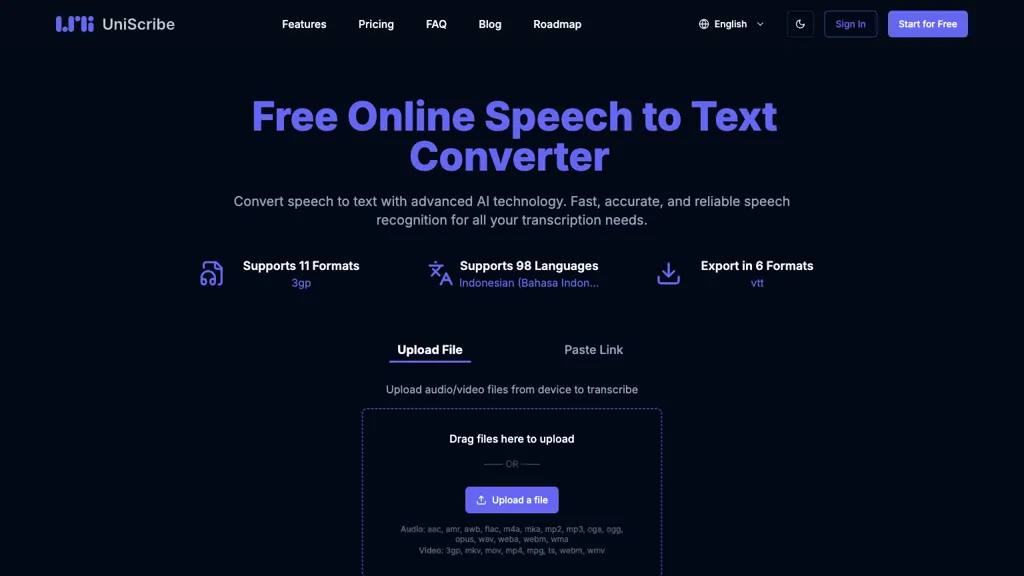 UniScribe.co 官网截图