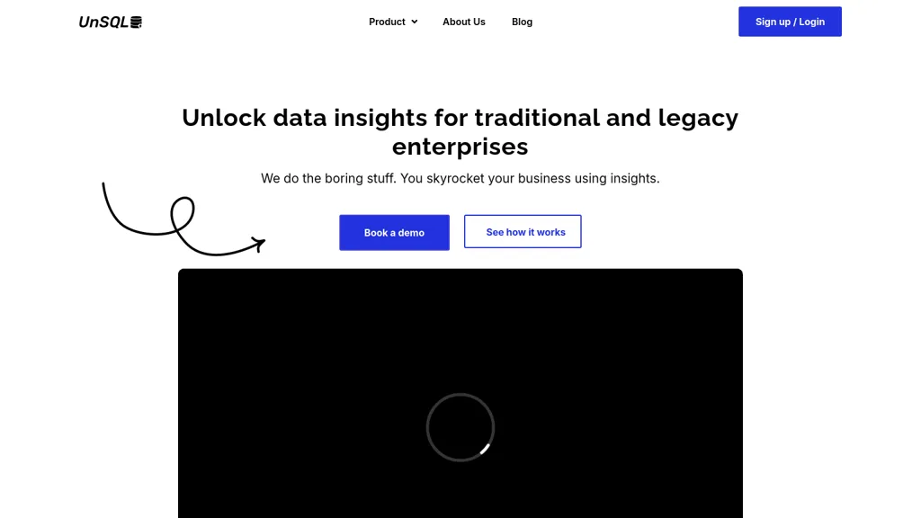 UnSQL AI 官网截图