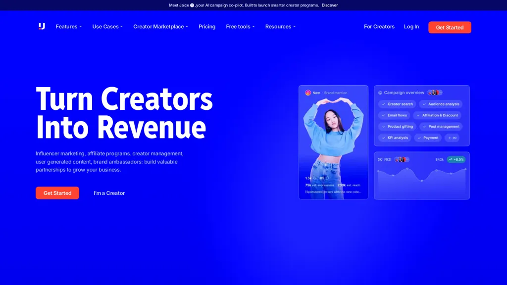 Upfluence 工具截图