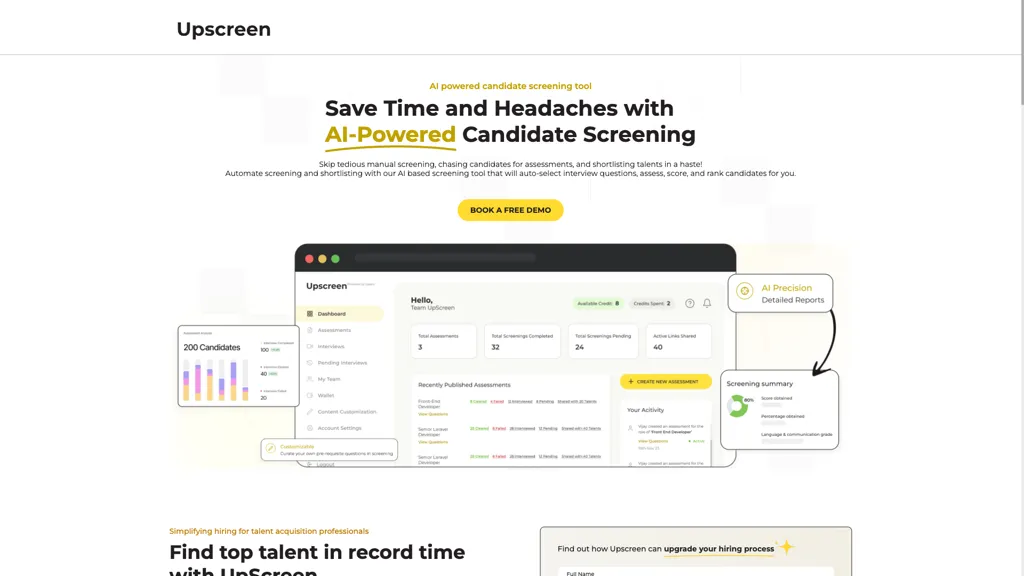 UpScreen AI 工具截图