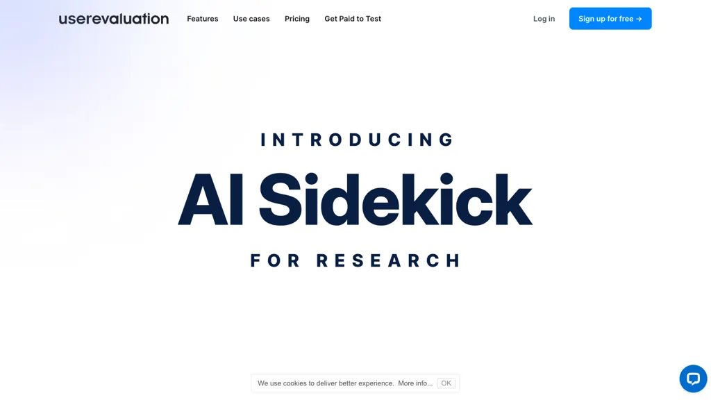 User evaluation ai 官网截图