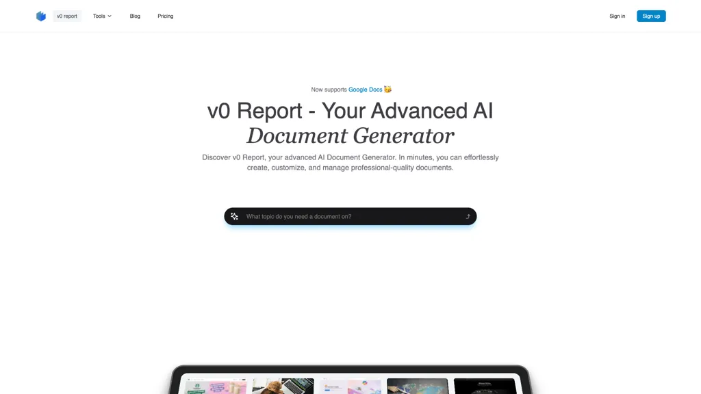v0 report 工具截图