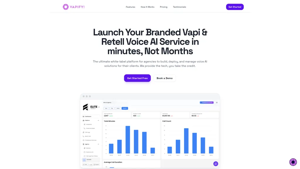 Vapify 官网截图