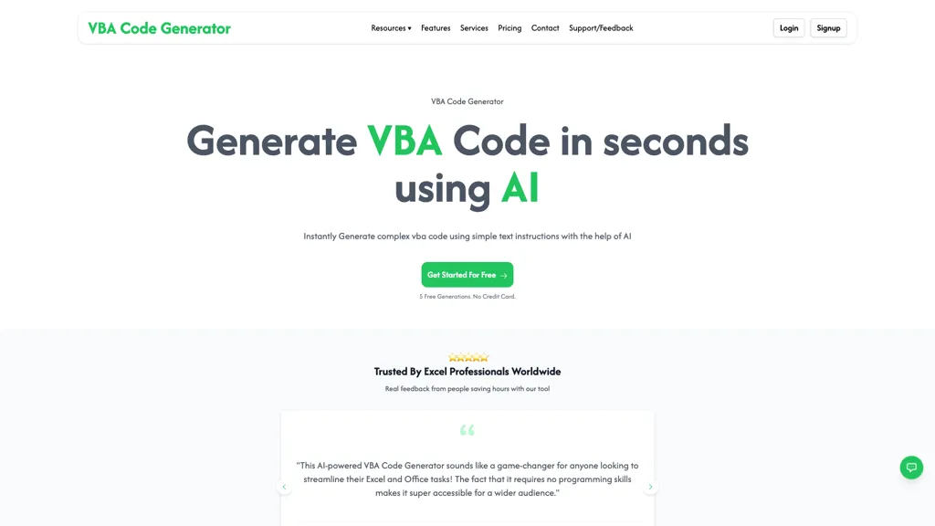 Vba code generator 工具截图