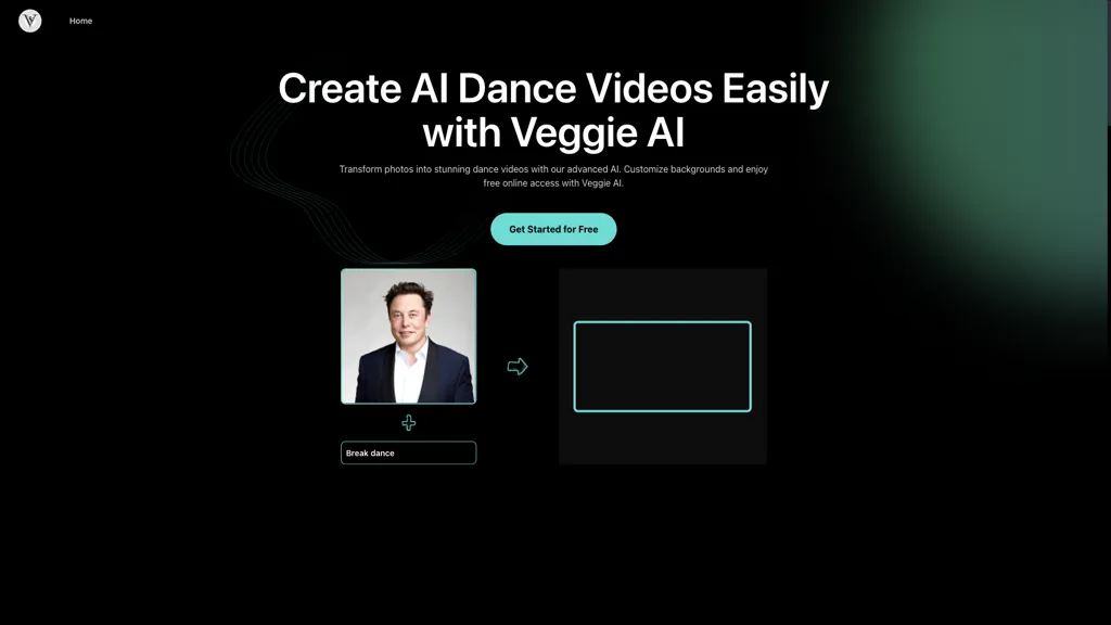 VeggieAI.dance 官网截图