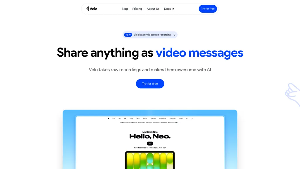 Velo AI 官网截图
