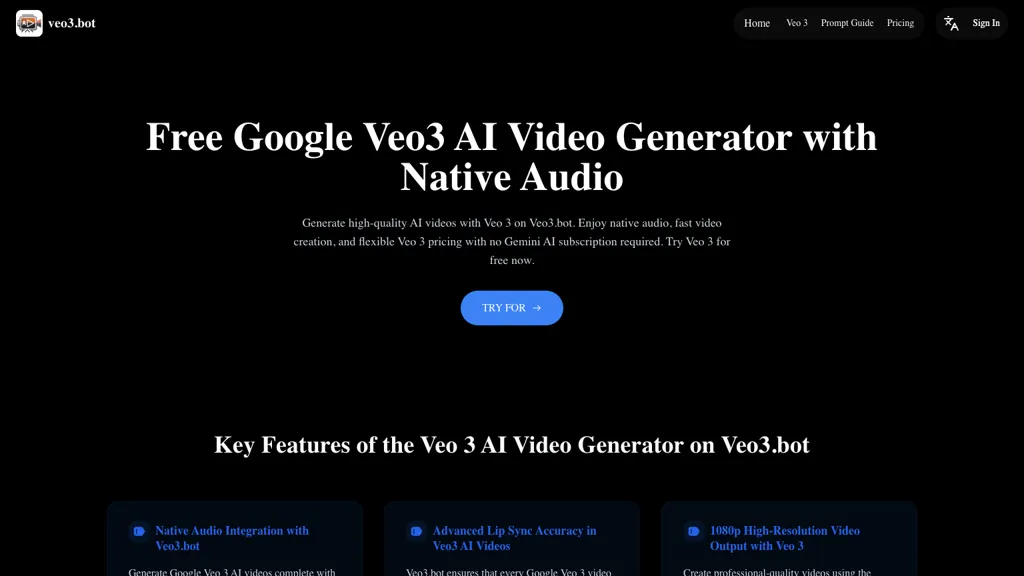 Veo3.bot 官网截图